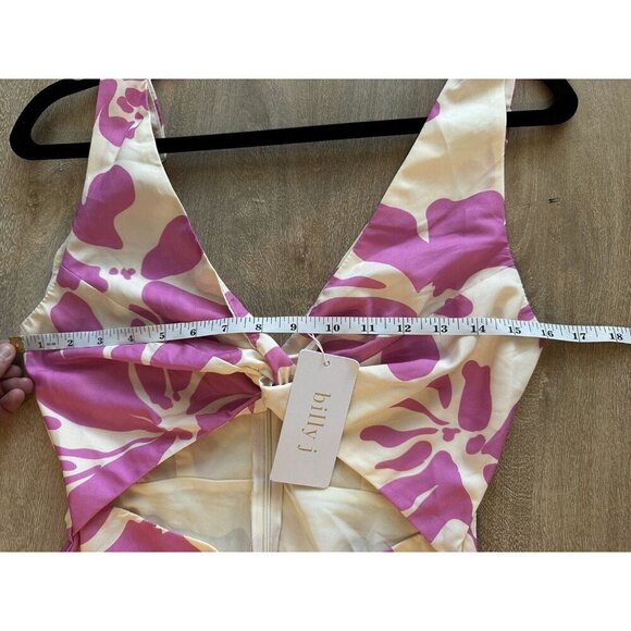 Billy J NWT Juniper Midi Dress Pink Floral Cut Out Dress Size 10 Resortwear - Picture 6 of 8